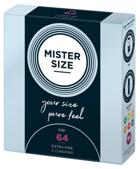 Mister Size 64 mm Prezerwatywy 3 szt Ultra Cienkie Lateks