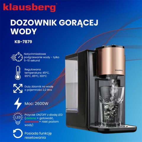 DYSPENSER DOZOWNIK GORĄCEJ WODY 2,2L KLAUSBERG KB-7879