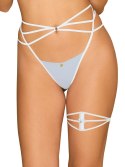 Podwiązka Obsessive A760 biała paski L/XL elegancka