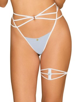 Podwiązka Obsessive A760 biała paski L/XL elegancka