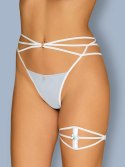 Podwiązka Obsessive A760 biała paski L/XL elegancka