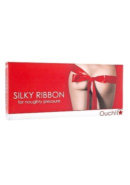 Silky Ribbon Red – jedwabista wstążka do krępowania 167 cm Ouch!