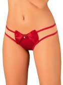 Erotyczne stringi z kokardą obsessive rubinesa lxl