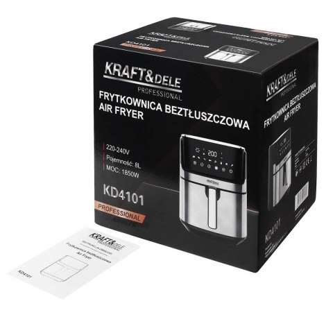 Frytkownica Beztłuszczowa AIR FREYER 1850W mocna 8 Programów HOT AIR 360°