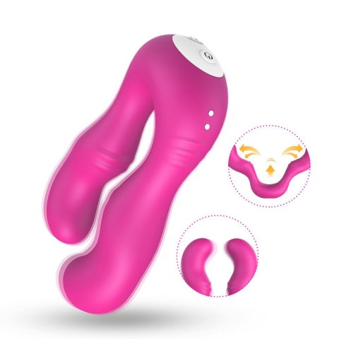 Podwójny wibrator lesbijski dla par 9 trybów 14cm