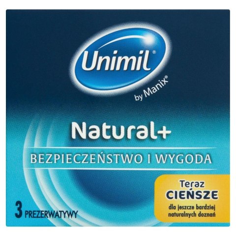Prezerwatywy UNIMIL Natural+ 3 szt ultra cienkie 53 mm