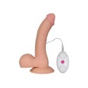 Erotyczne dildo gumowe z przyssawka i wibracjami