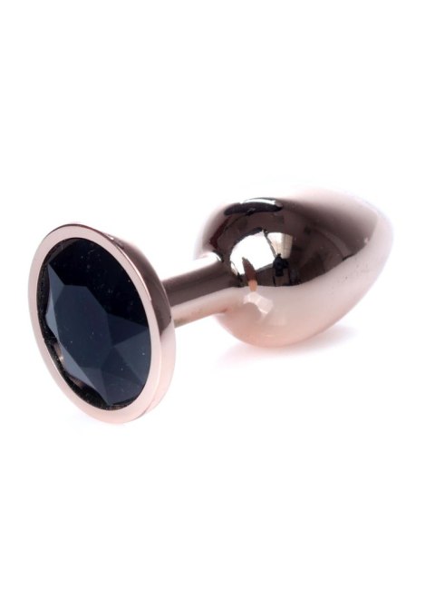 Korek analny ozdobny z kryształkiem metalowy 7cm