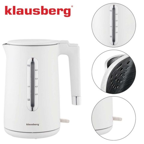 CZAJNIK ELEKTRYCZNY 1,7L KLAUSBERG KB-7890 BIAŁY