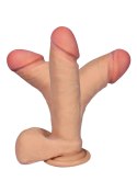 Dildo z kręgosłupem zginane przyssawka jądra 20cm