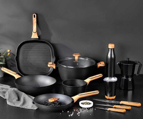 GARNEK MULTICLAD 28cm Z POKRYWĄ BERGNER BG-56038 CHARCOAL