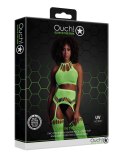 Two Piece with Crop Top and Stockings - Green - XS/XL