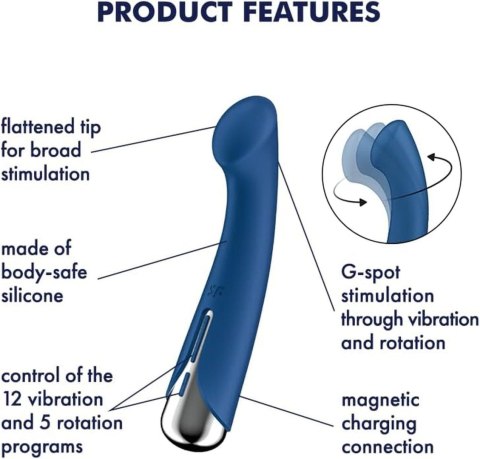 Satisfyer Spinning G-Spot 1 Blue wibrator punktu G