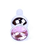Stalowy korek analny wąski plug metal diament 9cm