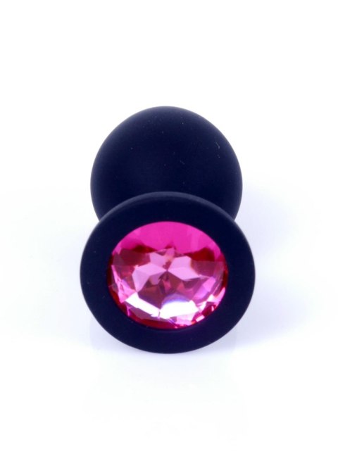 Korek analny silikonowy Boss Series z kryształkiem 8 cm Ø 3,5 cm