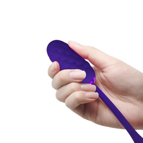 Fioletowe wibrujące jajeczko - MARINA EGG na USB, Silikonowe - PRETTY LOVE