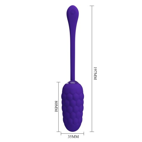 Fioletowe wibrujące jajeczko - MARINA EGG na USB, Silikonowe - PRETTY LOVE