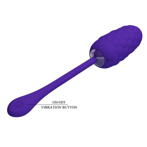 Fioletowe wibrujące jajeczko - MARINA EGG na USB, Silikonowe - PRETTY LOVE